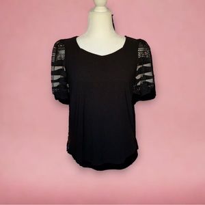 89th Madison Top Black Cocktail Polyester Blouse